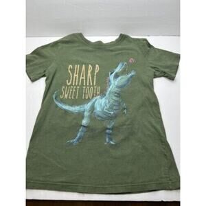 Boy's Graphic Carters Kids Dinosaur With A Sweet Tooth Tee shirt Size 8 Green
